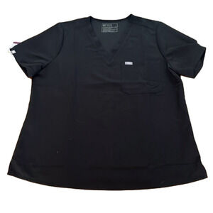 Figs Catarina women’s black scrub top, size XXL